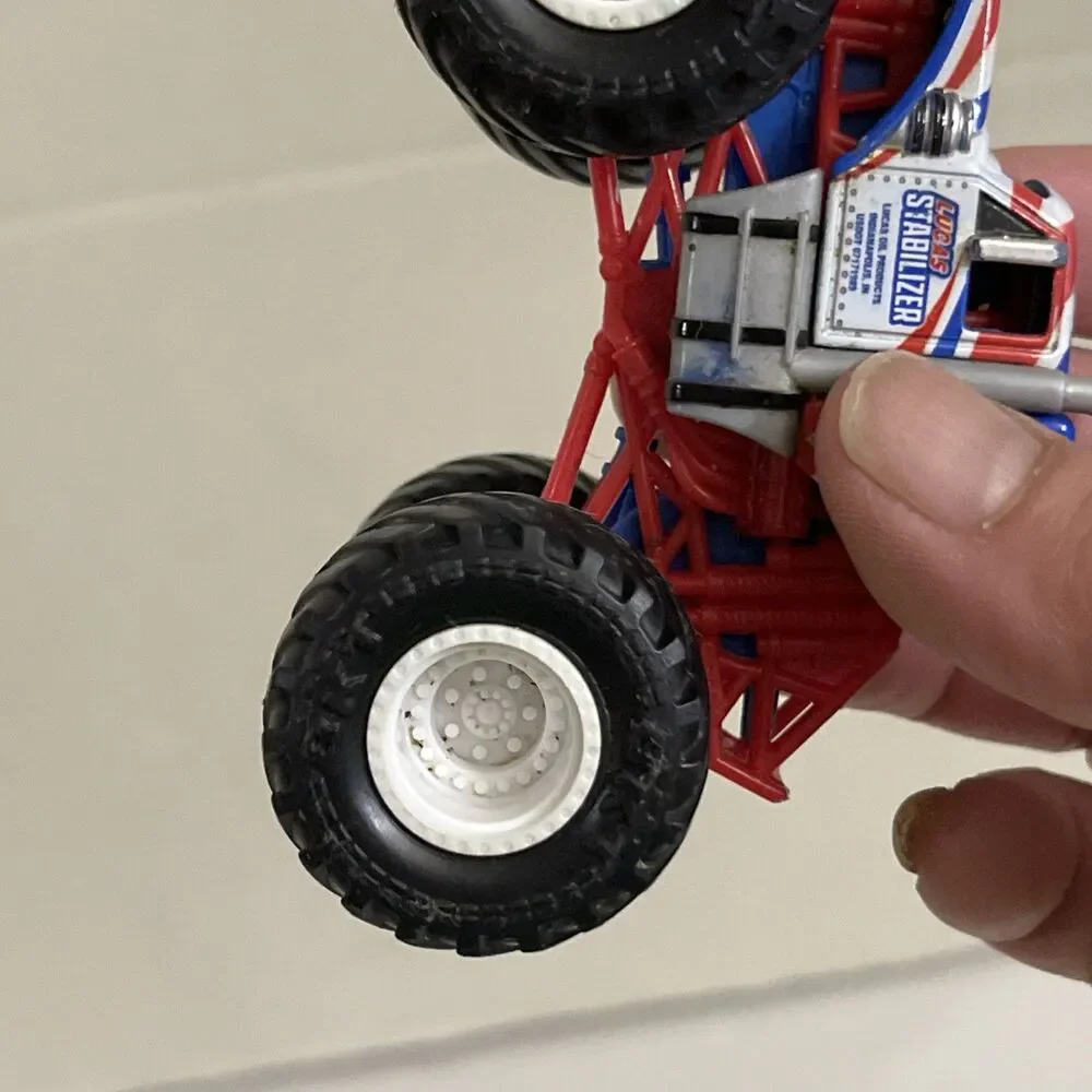 Monster Jam Lucas Stabilizer Red White Hubs Loose Truck 1/64 Diecast